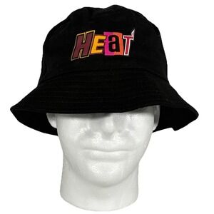 NBA Miami Heat Bucket Black Hat Unisex‎ Florida Blue Health